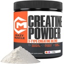 Crazy Muscle Creatin Monohydrát prášek, 5000mg Premium 3X ThreeAtine Pre Workout Mass Gainer, vysoká absorpce snadné vzít prášek optimální výkon pro muže a ženy, 30 Služeb