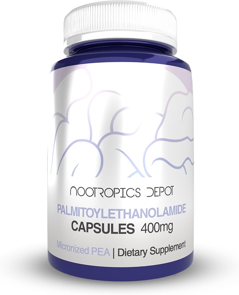 Nootropics Depot Palmitoylethanolamid Kapsle 124; Pea CLANEX 124; 400mg Pills 124; 60 Count CLANEX 124; Podporuje Nepohodlí Relief 124; Podporuje zdravé společné funkce