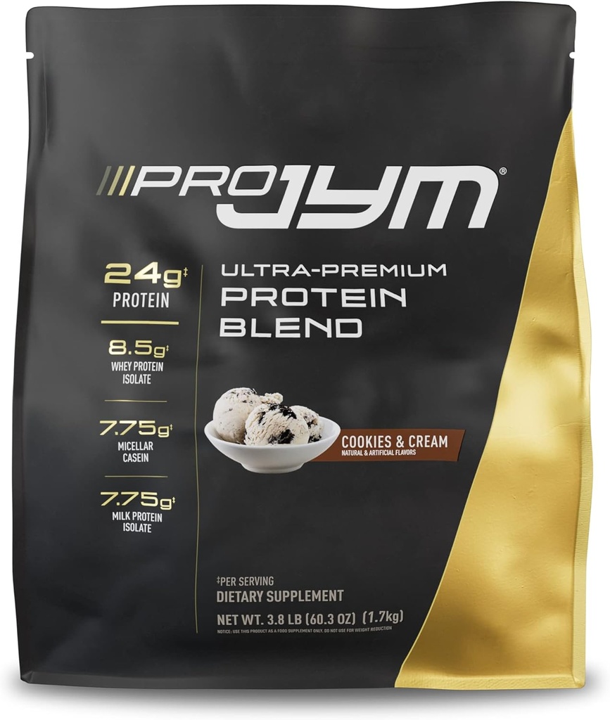 Pro JYM Cookies & Cream Protein Powder - Syrovátkové proteinové izoláty, kasein, a mléčné bílkoviny, Lean Muscle Building pro muže a ženy, JYM dodatek Věda, 45 Služební