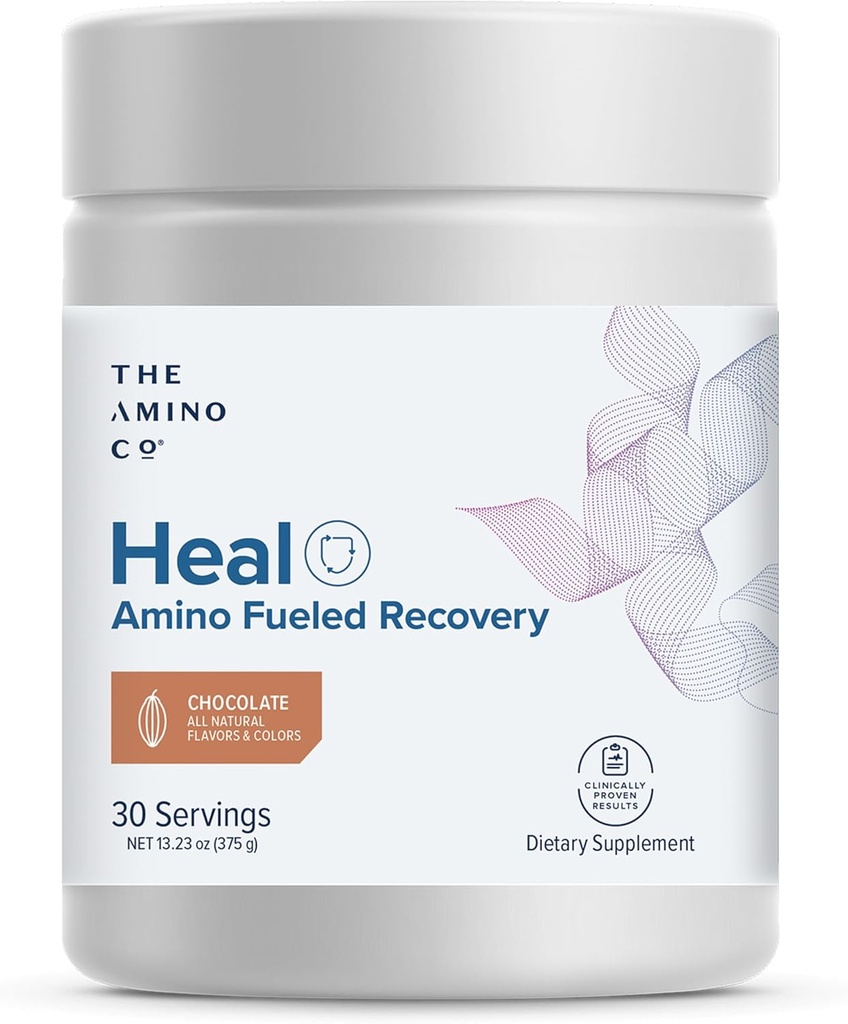 The Amino Co. - Heal - Post Workout Recovery Drink s čistou eaa aminokyseliny Formule - Creatin Monohydrát prášek pro efektivní svalové opravy, Vegan, a Keto- Friendly s čokoládovou Flavor - 13.23o.