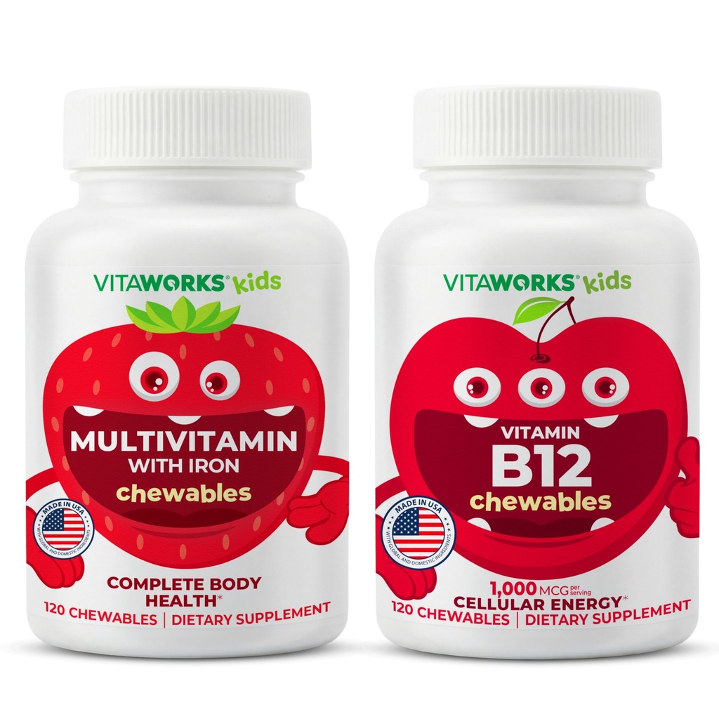 Děti Multivitamin Chewables + Vitamin B12 Chewables Bundle