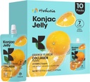 Hethstia Orange Konjac Jelly s Collagen Peptides, 10 Pouches Ovoce Jelly Snacks, Low- Calorie Nápoje Jelly s vitamínem C, Sugar- Free, Keto, gluten- Free, On- TheBe- Light Snacks