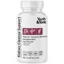 Mládež & Tonic Ledviny Cleanse & Detox dodatek s Cranberry Extract - Podporuje močové trakt zdraví, močová měchýř a ledviny zdraví - Vegan, Non- GMO - 30 Vegetariánské pilulky