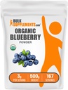 BulkSupplements.com Organic Blueberry Powder - Antioxidant Support, Bluberry Supplement - Vegan & gluten Free, 3g per Serving, 500g (1,1 kg) (Balení po 1)