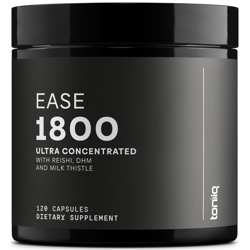 Toniiq Ease with DHM - Full Heavy Support for a Night Out - 120 Kapsle - 50x Super Koncentrovaný extrakt