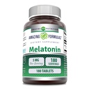 Úžasné doplňky melatonin 124; Neochucené 124; 5 Mg color 124; 180 Tablety 124; Non- GMO color 124; gluten zdarma 124; Made in USA