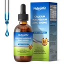 Liquid vápník Citrát Kapky s L- lysin 500mg, hořčík & zinek, vápník Citrát 600mg Dodatek s vitamínem D3 & K2 pro děti a dospělé, 2 Fl Oz