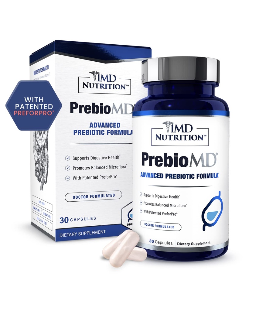 1MD Nutrition PreBioMD - Prebiotický s PreforPro ® PHARMAN124; Podpora zdravé výživy a prospěšné bakterie