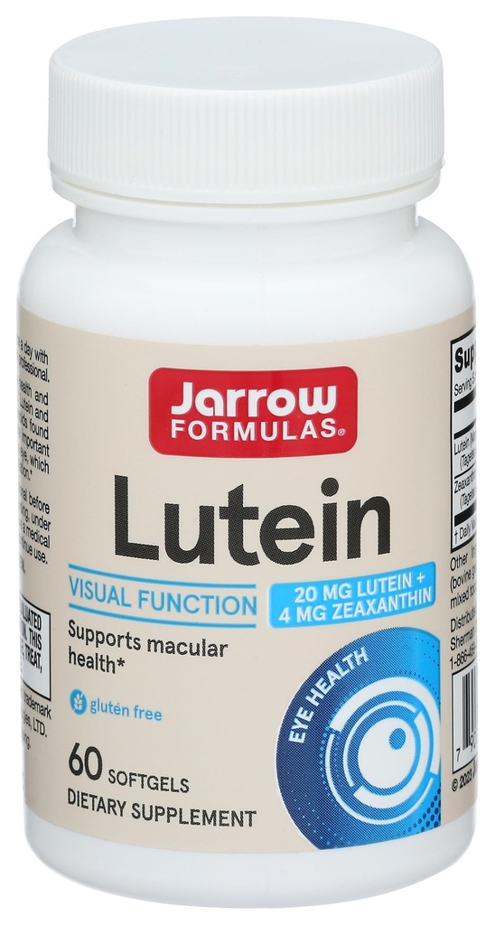 Jarrow Displaas Lutein Softgels, 20 Mg, 60 Ct
