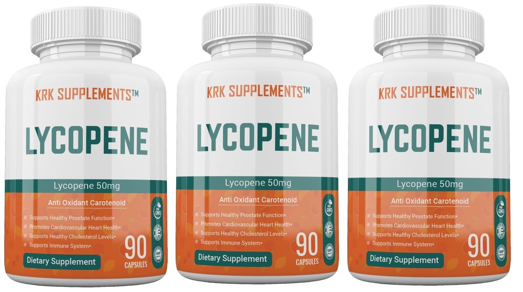 3 Lahvičky Lycopene 50 mg 270 Celkové tobolky