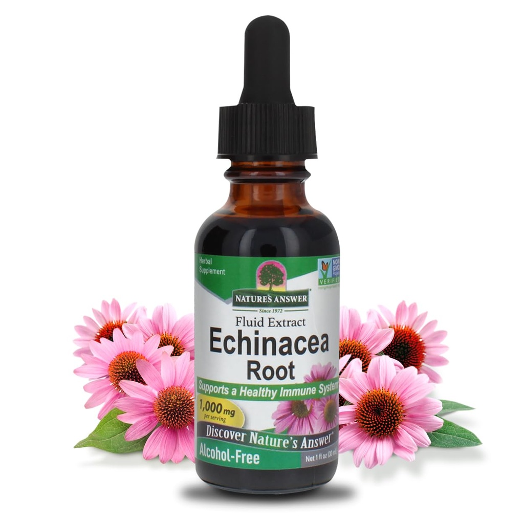 Odpověď přírody Echinacea Alkohol Free Extract 1 Fluid Ounce current 124; Promotes Celkově Wellness current 124; Natural Imunitate Booster current 124; Zánět Reducer
