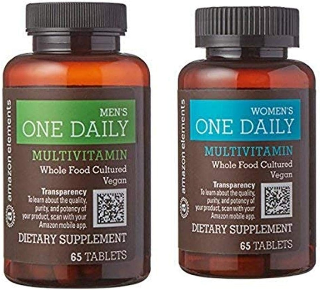 Prvky Dámské a pánské Jeden denní multivitamíny, Vegan, 65 Tablety, 2 měsíční zásoba