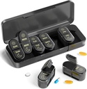AM & PM Pill Organizér 7 dní, Týdenní Pill Pouzdro 2 krát denně, Pill Box 7 Day, Medicine Pill Organizátor pro cestování, Vitamíny, Rybí oleje, doplňky
