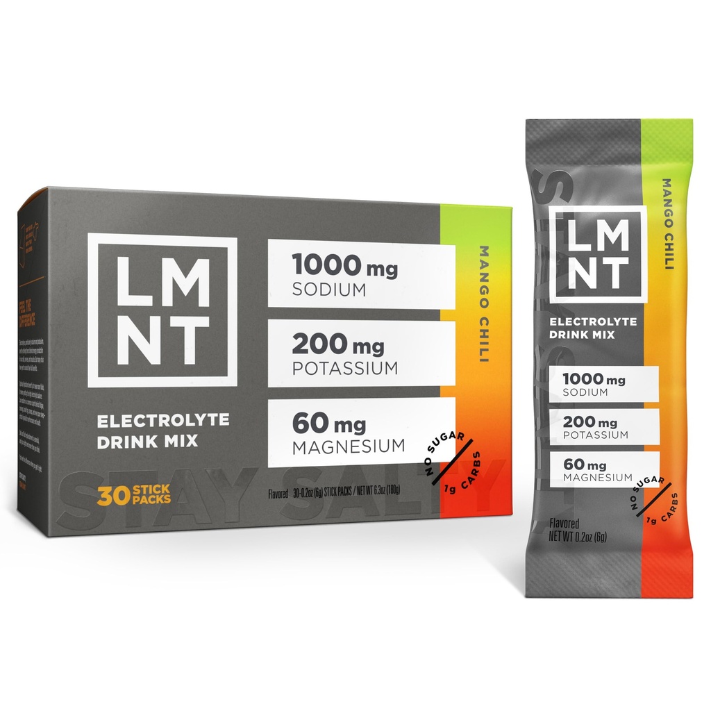 LMNT Zero Sugar Electrolytes - Mango Chili Salt CLANE124; Drink Mix CLANE124; 30 Count