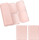 Daily Pill Organizer, 2 Pcs 7 Compartments Přenosný Pill Pouzdro Cestovní Pill Organizátor, [Skládací Design] Pill Box pro kapsy v kabelce držet vitaminy, Cod Játra olej, doplňky a léky-Pink