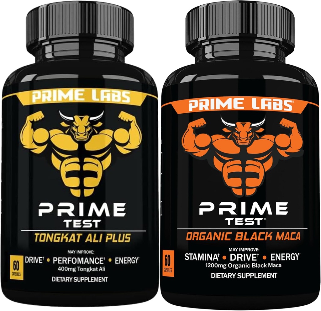 Prime Labs Tongkat Ali Plus (60 ct) + Organic Black Maca Kapsle (60 ct)