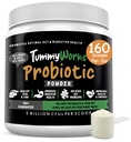 TummyWorks Probiotický prášek pro psy a kočky. Probiotika pro stravitelné zdraví, imunitní podpora, průjem, plyn, svědění a sezónní alergie. S trávicími enzymy a prebiotiky. Vyrobeno v USA - 160 kol
