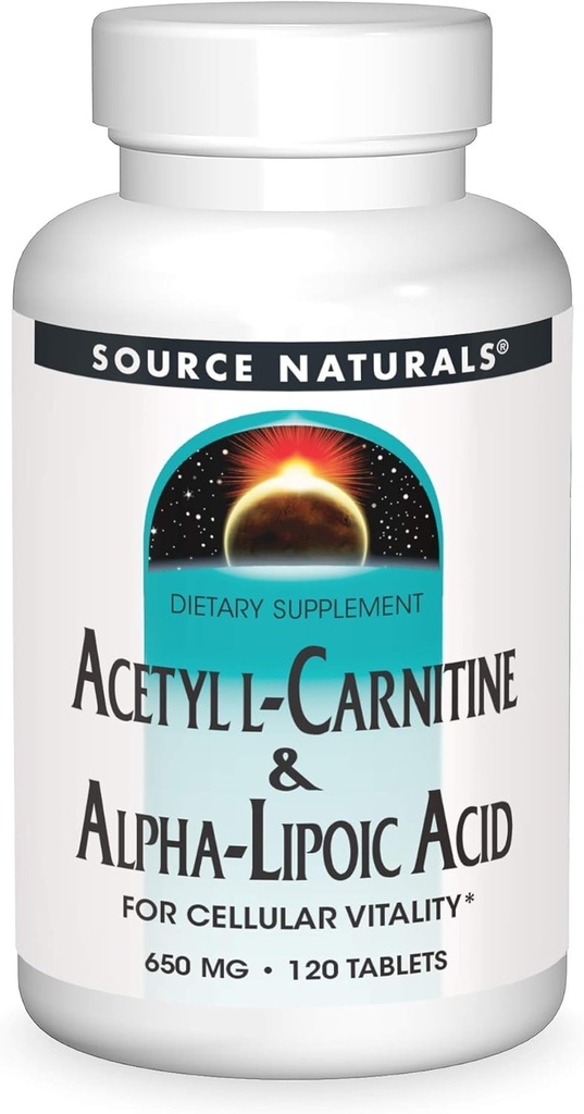 Zdroj Naturals Acetyl L- karnitin & Alfa- Lipoová kyselina 650mg- 120 Tablety