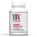 10X Zdravotní Neuro Medulla Brain Supplement - Nootropics Brain Supplement for Brain, Memory and Focus - Paměťové doplňky s vitamínem B1 & B3, Zinek, Ginkgo Biloba & Více - 60 Kapsle
