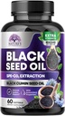 Black Seed Oil Kapsle 1000mg s Thymoquinone - Čistá Nigella Sativa pro zdraví a imunitní podporu, 100% Blackseed Oil, Amazing Extraction Above Cold Pressed Black Cumin Seed - 60 Softgels