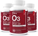 Základní prvky Omega33 Rybí olej dodatek s EPA & DHA PHARMAN124; mastné kyseliny pro imunitní, srdce a kognitivní podporu CARMAN124; 60 Softgels (3-Pack)