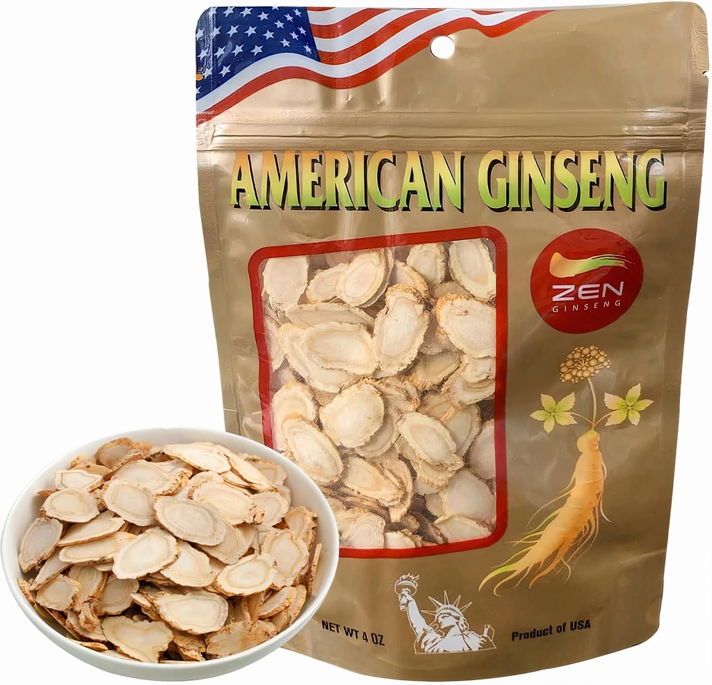 1 Bag of American Wisconsin ženšen plátky - Panax ženšen. Zvyšuje imunitu těla, energii a Staminu pro muže a ženy