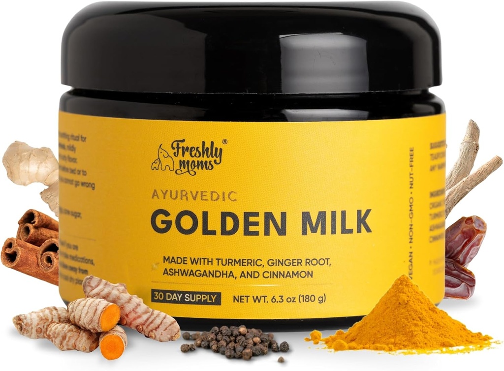 Ayurvedic Golden Mléko 124; Superfood Supplement Powder 124; Natural Imunity Support Official Sleep 124; Organic Ashwagandha, Turmeric, Ginger & More 124; 30 Servings - OSH Wellness