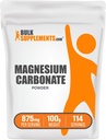 BulkSupplements.com Karbonát hořečnatý Prášek - Karbonát hořečnatý dodatek, Karbonát hořečnatý Potravinářský stupeň - Gluten Free, 875mg per Serving, 100g (3.5 oz) (Balení po 1)