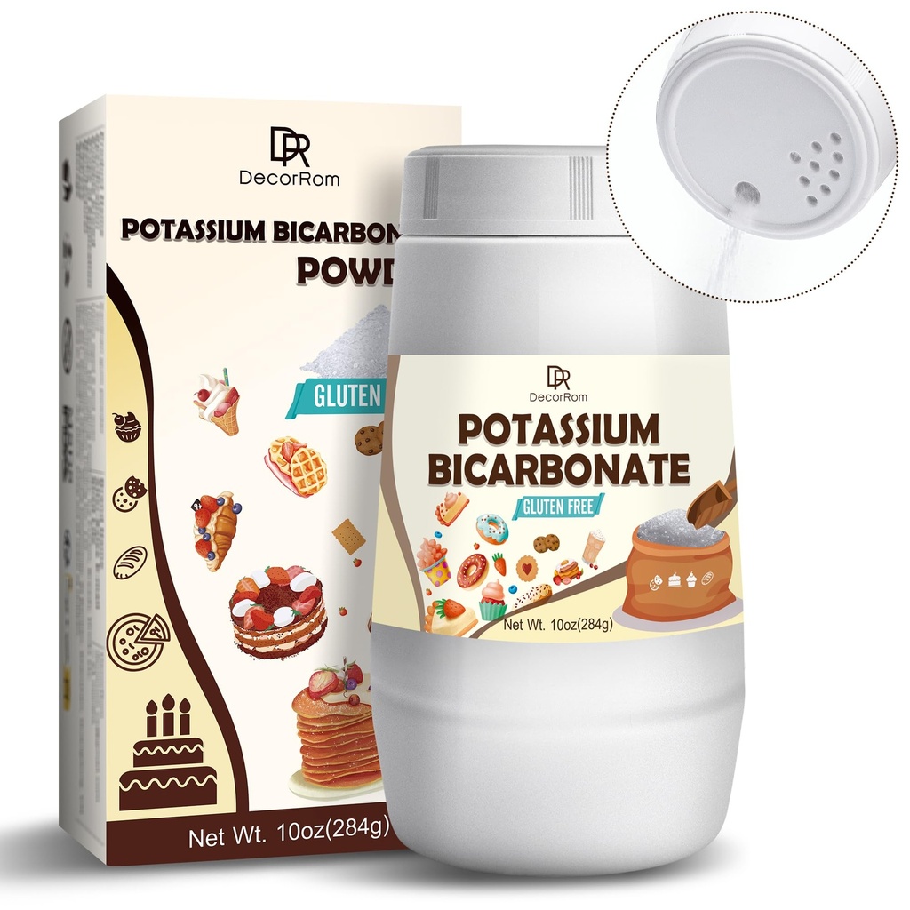 Bikarbonát draselný 10oz - 100% čistý bikarbonát draselný prášek pro rostliny, koláče, výrobu vína, Leavening - Food Grade Draslík Bikarbonát Powder Leavening Agent pro pečení, cookies, Snacks