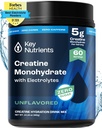 KLÍČOVÉ NUTRIENTY KRAIN Monohydrát Prášek + Electrolyty, 5000mg Creatin Prášek, Mikronizovaný Creabin Monohydrát, Kreapure Creabin - 60 Služeb, Vyrobeno v USA