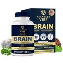 Vyvážený Vibe Brain Formule 124; Organic Plant- Based Nootroppic for Focus, Clarity & Paměť 124; Organic Lion 's Mane, Ginkgo, Bacopa, Rhoddiola, Gotu Kola Cot124; Vegan Capsules 124; 30 Day Supply
