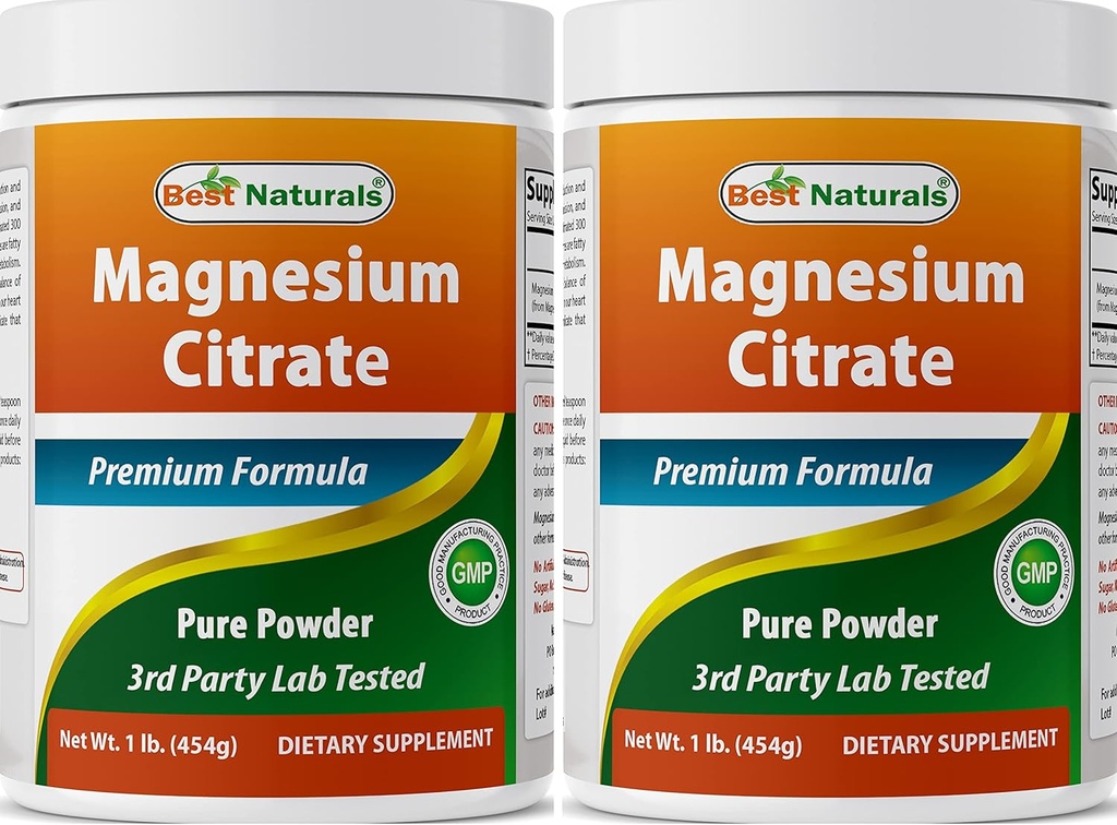 Nejlepší naturals Magnesium Citrát prášek 1 libra (1 LB (balení po 2))