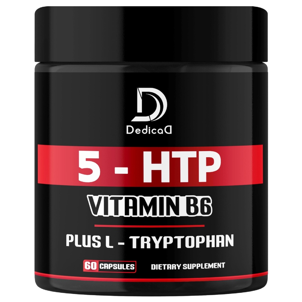 5 HTP dodatek 1010mg - 60 Kapsle - 3in1 Kombinovaná s vitaminem B6, L-tryptofan - Komfortní mood, Brain Health, Body Management & Imunitation System Support