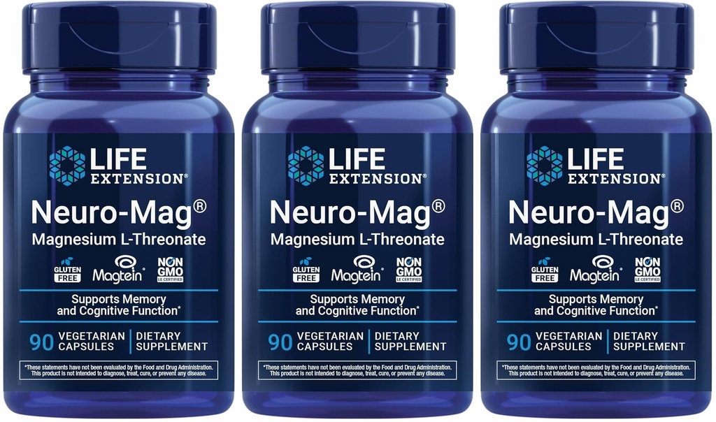 Life Extension Neuro- mag Magnesium L- threonát, 90 Počet (balení po 3)
