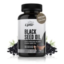 Pure Organic Cold- Pressed Black Seed Oil Capsules - Vegan Non- GMO Pure Nigella Sativa Black Cumin Seed Oil for Beauty Imunity & Celková podpora wellness - Thymoquinone- Rich 1000mg Serving (60 Day)
