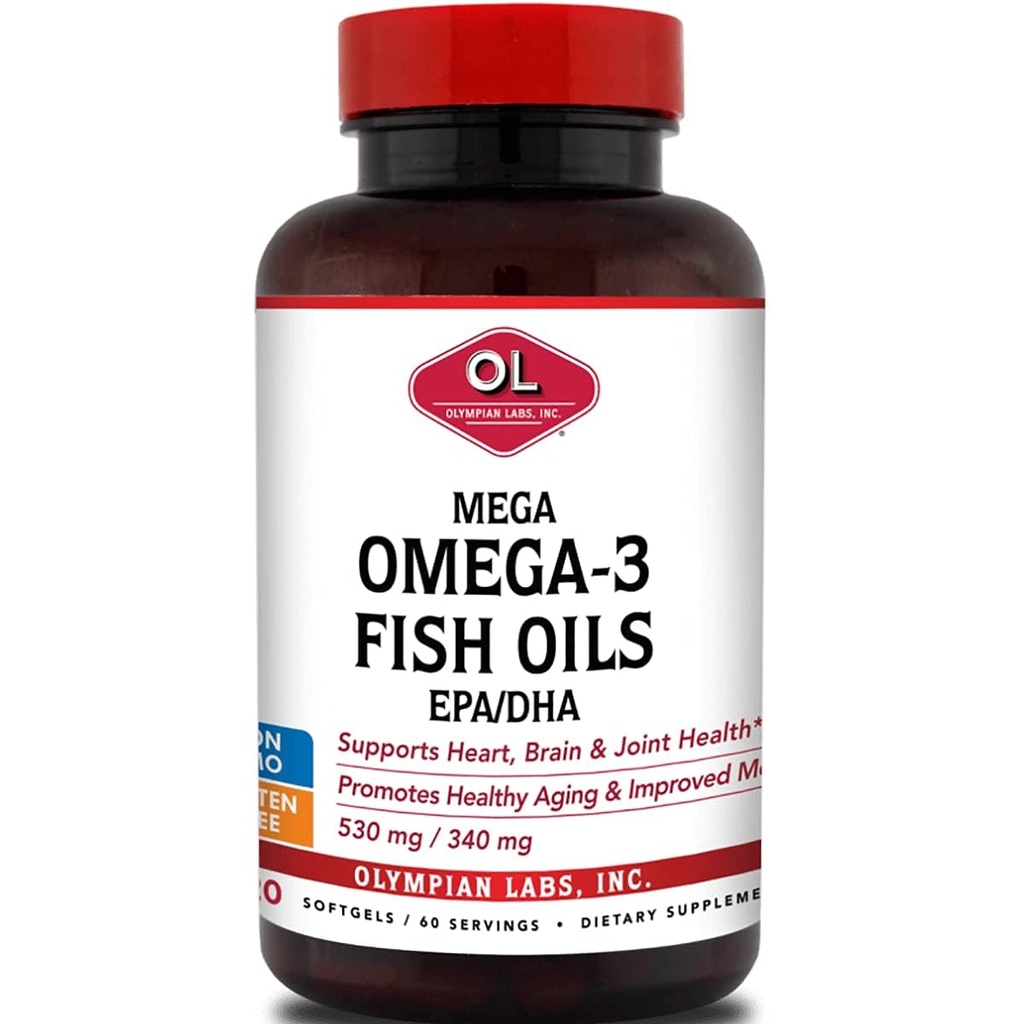 Olympian Labs Mega Omega 3 Rybí oleje, 60 setí, 3148