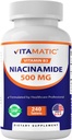 Vitamatic Niacinamid 500 mg 240 tablet - Flush zdarma Vitamin B3 - Podporuje výrobu energie