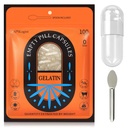 Pill Kapsle Prázdné velikosti 0, 100 Hrabě želatina kapsle s Micro Lab Spoon, DIY Pill Kapsle Plnicí, Gluten zdarma a non-GMO Certified, Clear