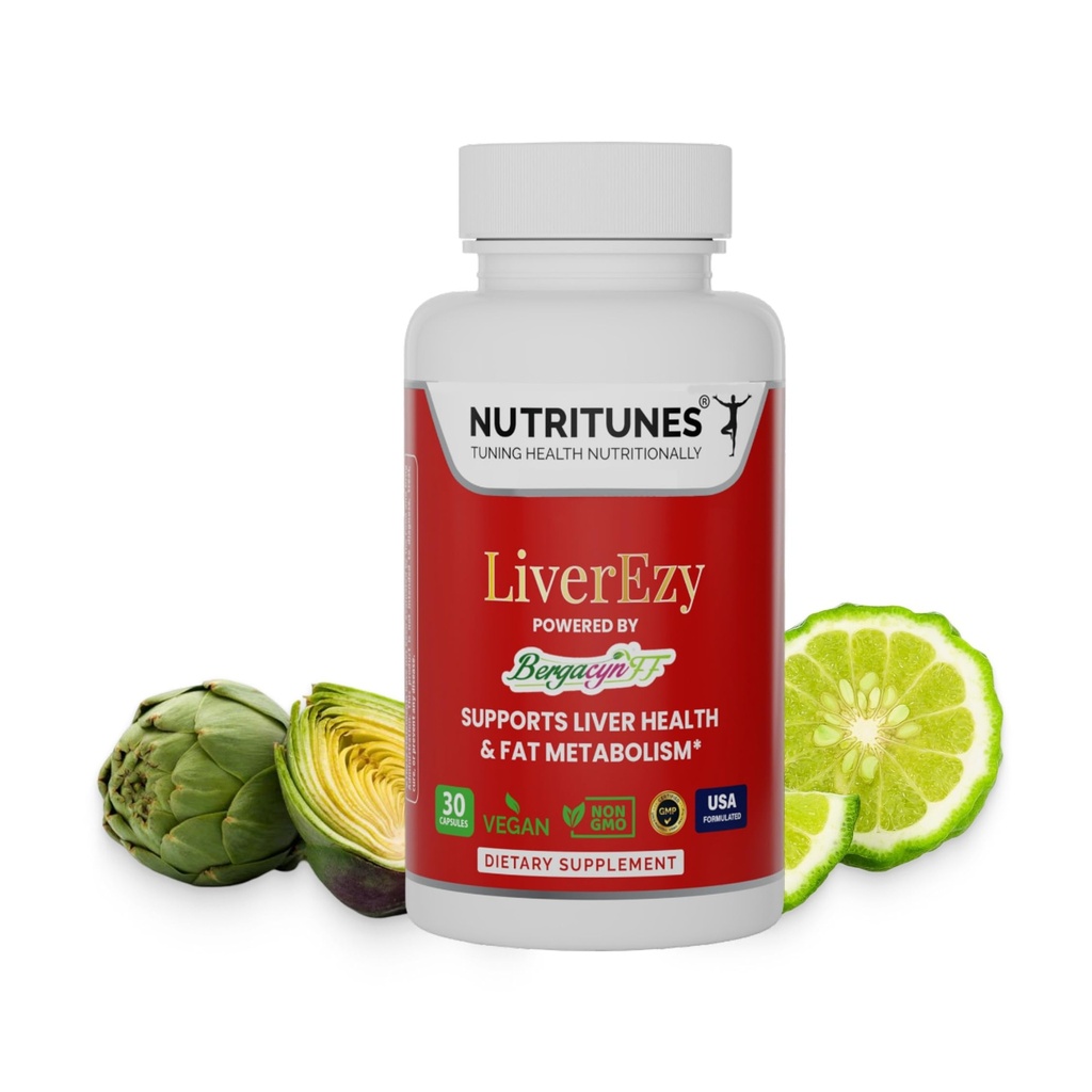 Játra Supplement- Podporuje Detox, Cleansing & Lipid Metabolismus - s Bergacyn FF (Bergamot & Artichock) - 30 Př