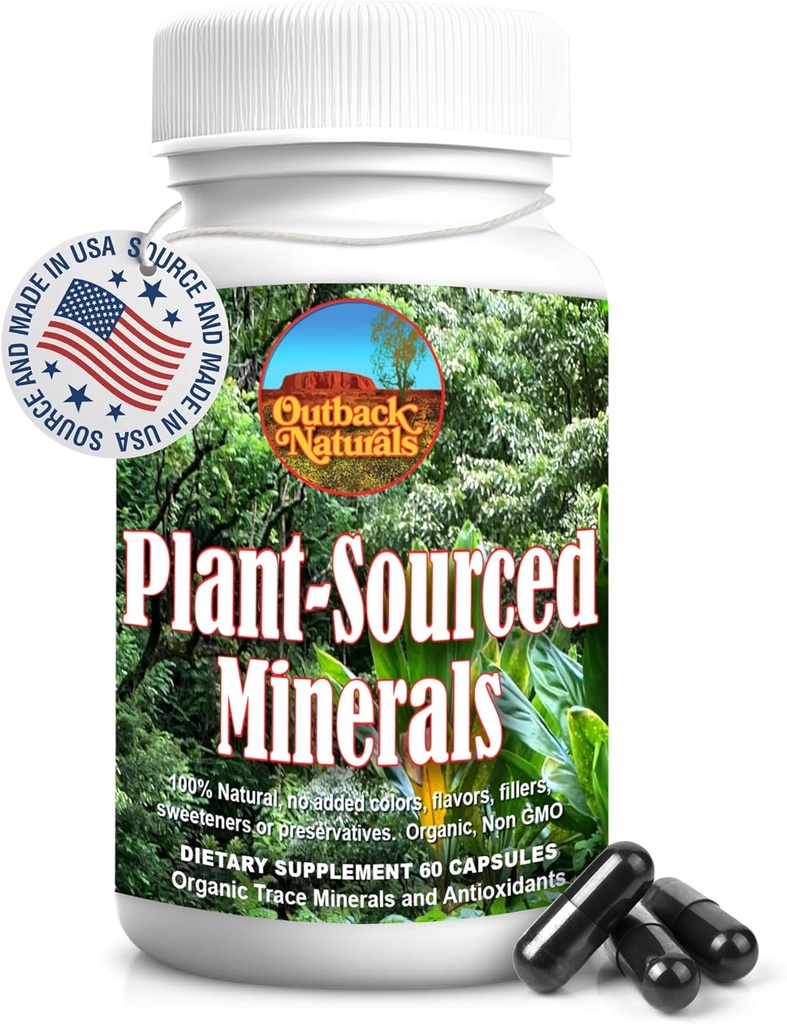 Fulvic Humic Mineral Blend of Trace Minerály, Elektrolyty, Gut Health, Kognitivní funkce, Hydratace a imunitní podpora, Čistá vitalita Formule pro Wellness - 60 Kapsle