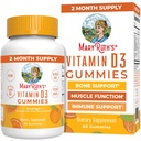 MaryRuth Organics Vitamin D3 Gummie 124; 2 Měsíční zásoba 124; Dospělí a děti Vitamin D Gummy 124; Doplněk pro imunitní podporu 124; VIT D3 1000IU pro zdraví kostí a svalové funkce 124; Vegan 124; Non- GMO 124; gluten zdarma 124; 60