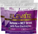 Real Ketones Exogeneous Keto D BHB + MCT + Electrolytes, Caffeine Free Drink Mix Powder, Grape Tart for Rapid Ketosis (56 Servings)