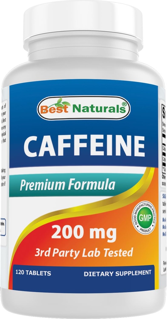 Nejlepší Naturals Kofein pilulky 200mg, 120 Počet