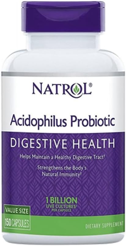 Natrol Acidophilus 100mg Kapsle, Neochucené, Purple, 150 Počet, balení po 3