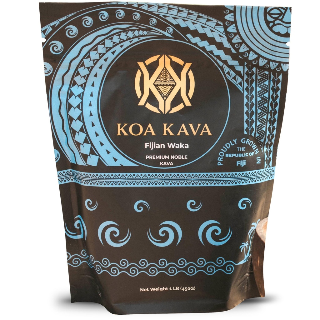 Koa Kava Fiji Kava Powder- Premium Noble Waka Kava Tea z Lateral Kava Root v Savusavu, Fidži. 1 LB, 16 Ounce