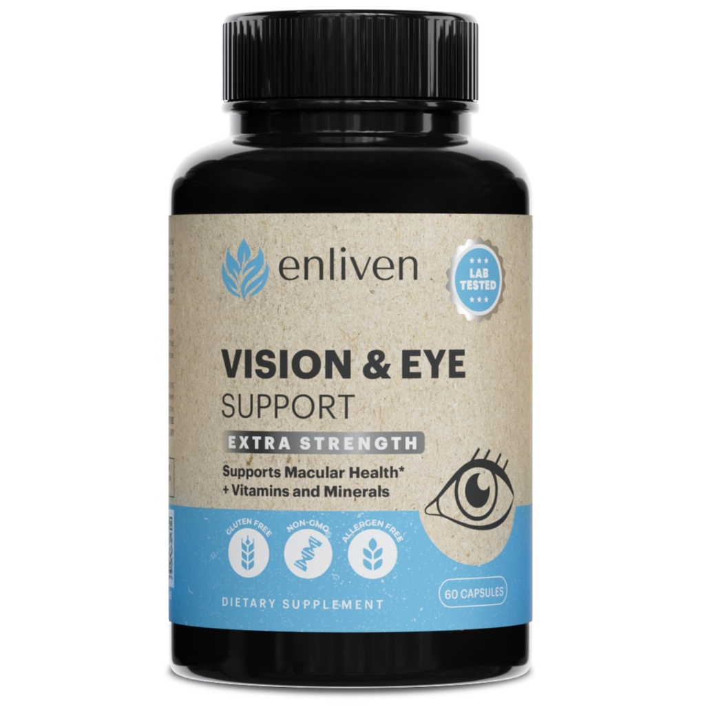 Lutein a Zeaxanthin Oční Zdraví Dodatek 124; Podpora vize s antioxidanty, zink, Vitamin C & E 124; Pomáhá snížit oční tlak, Podpora makulární zdraví & Clarity 124; 60 Kapsle 124; Vyrobeno v USA