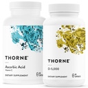 THORNE - Imunitní a Wellness Support Bundle - Asorbická kyselina a vitamin D-5000 - Antioxidant a imunitní funkce - 60 Služeb