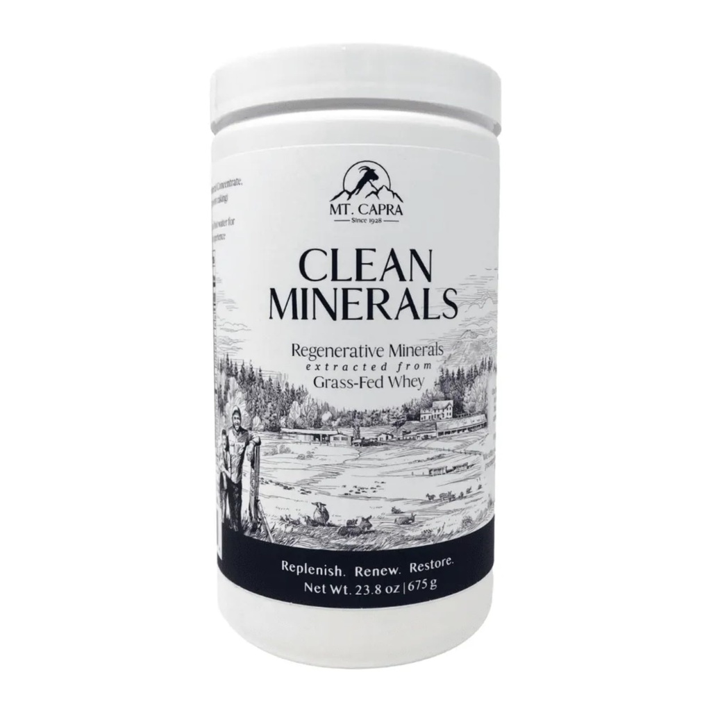 Mt. Capra Clean Minerály 124; Regenerativní Minerály extrahované z Grass- Fed Kozí syrovátka, přes 1000 mg draslíku, 240 mg vápníku, Multimineral, Biologický k dispozici, Snadno digest 124; 30 Servings - 23.8 oz