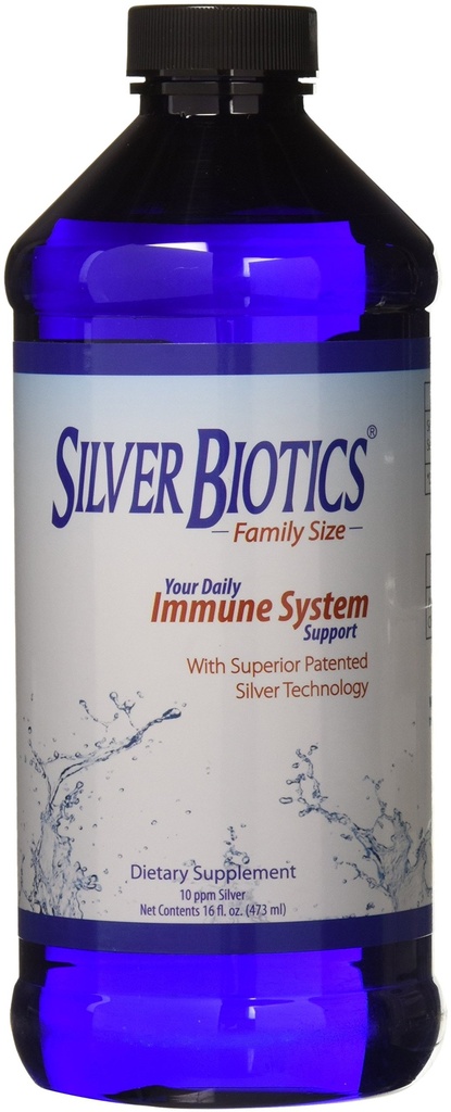 Silver Biotics Koloidní Nano SilverSol Ag Age 10 PPM imunitní podpora 124; Bio-Hacking imunitní budova přírodní podpora 124; 16 Fl Oz (balení po 2)