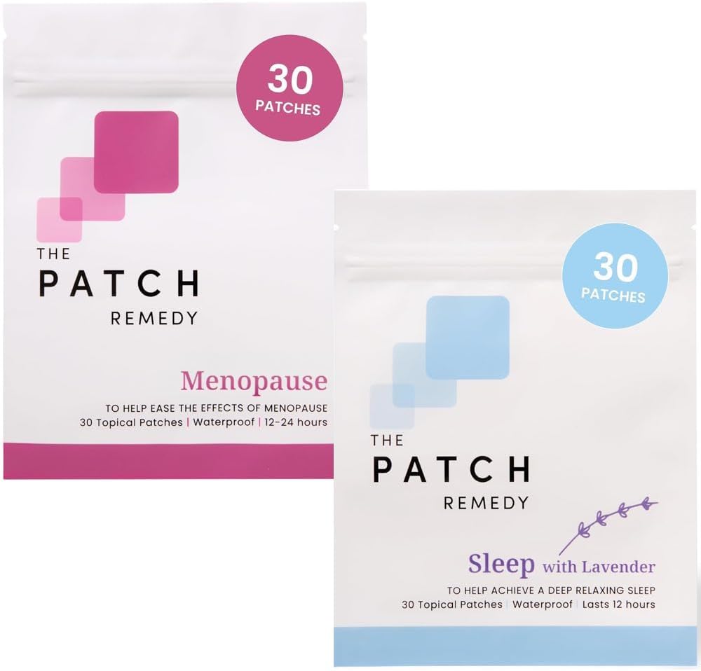 Patch Remedy Hot Flash & Sleep Bundle - Menopauza Relief pro ženy a Relax Sleep Patch s Lavender, Transdermal Skin Patches Kit pro Womens Wellness